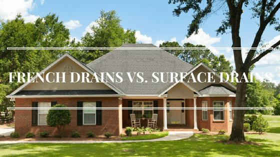 french drains vs surface drains