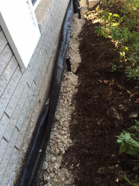 french-drain-system-installed